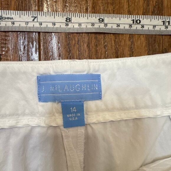 J. McLaughlin white crop wide leg pant size 14 - Picture 3 of 10